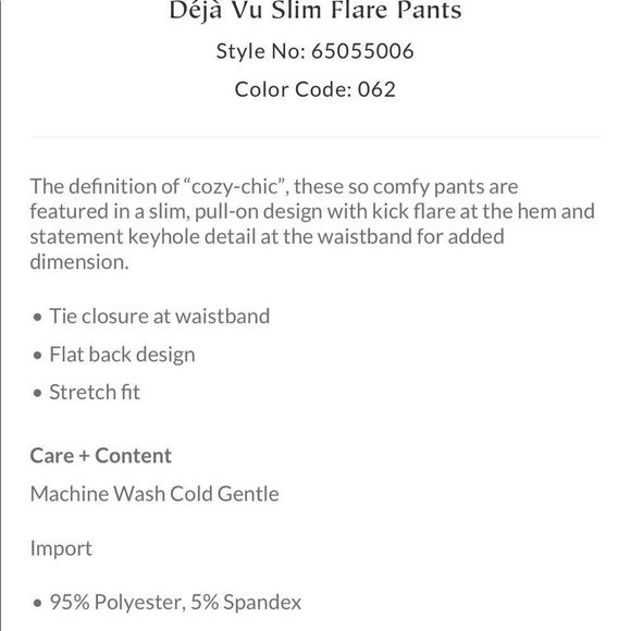 Free People Deja Vu Slim Flare Pants. NWT - Picture 6 of 7